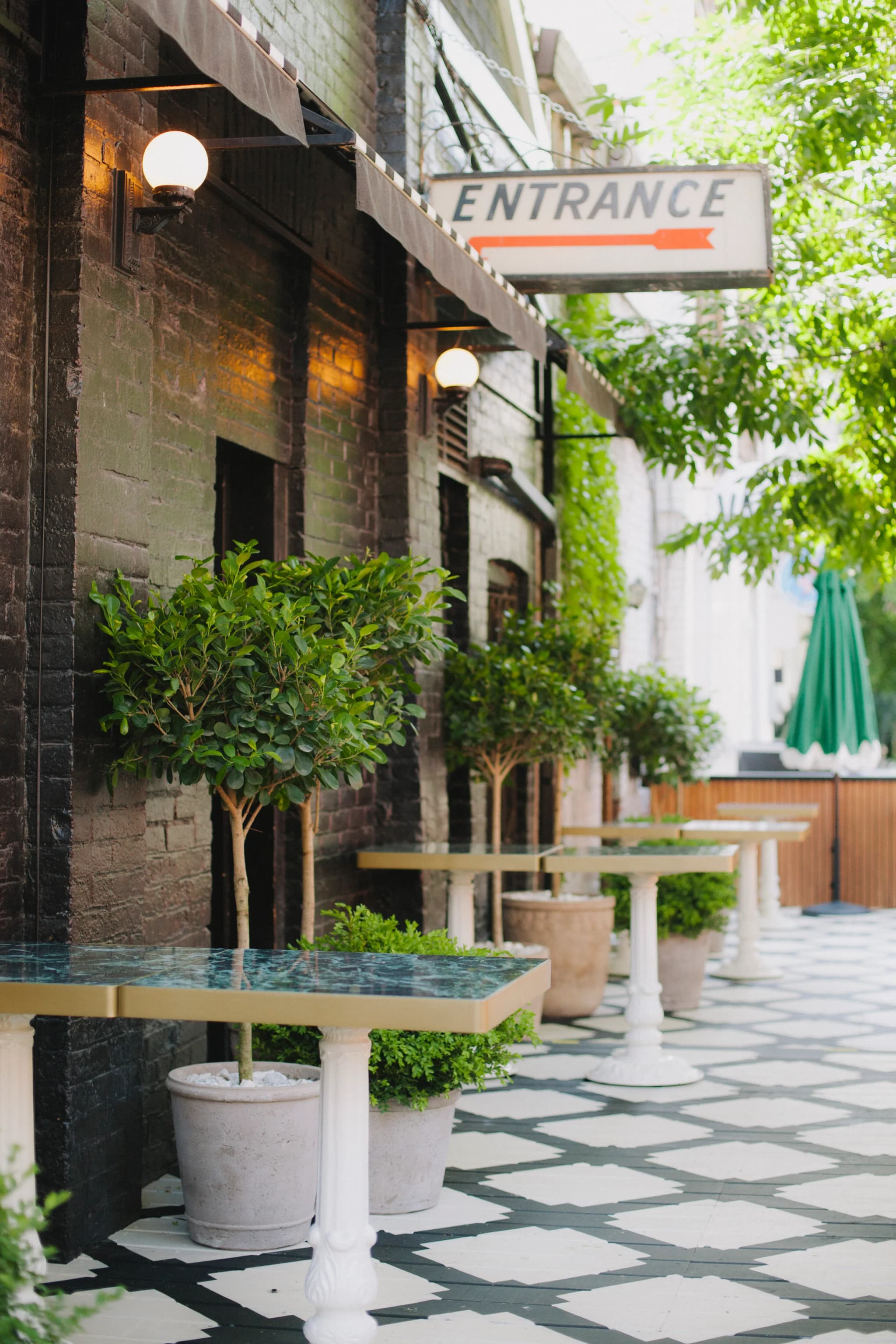 Chamberlain's Pony Bar interior with lush greenery and warm lighting