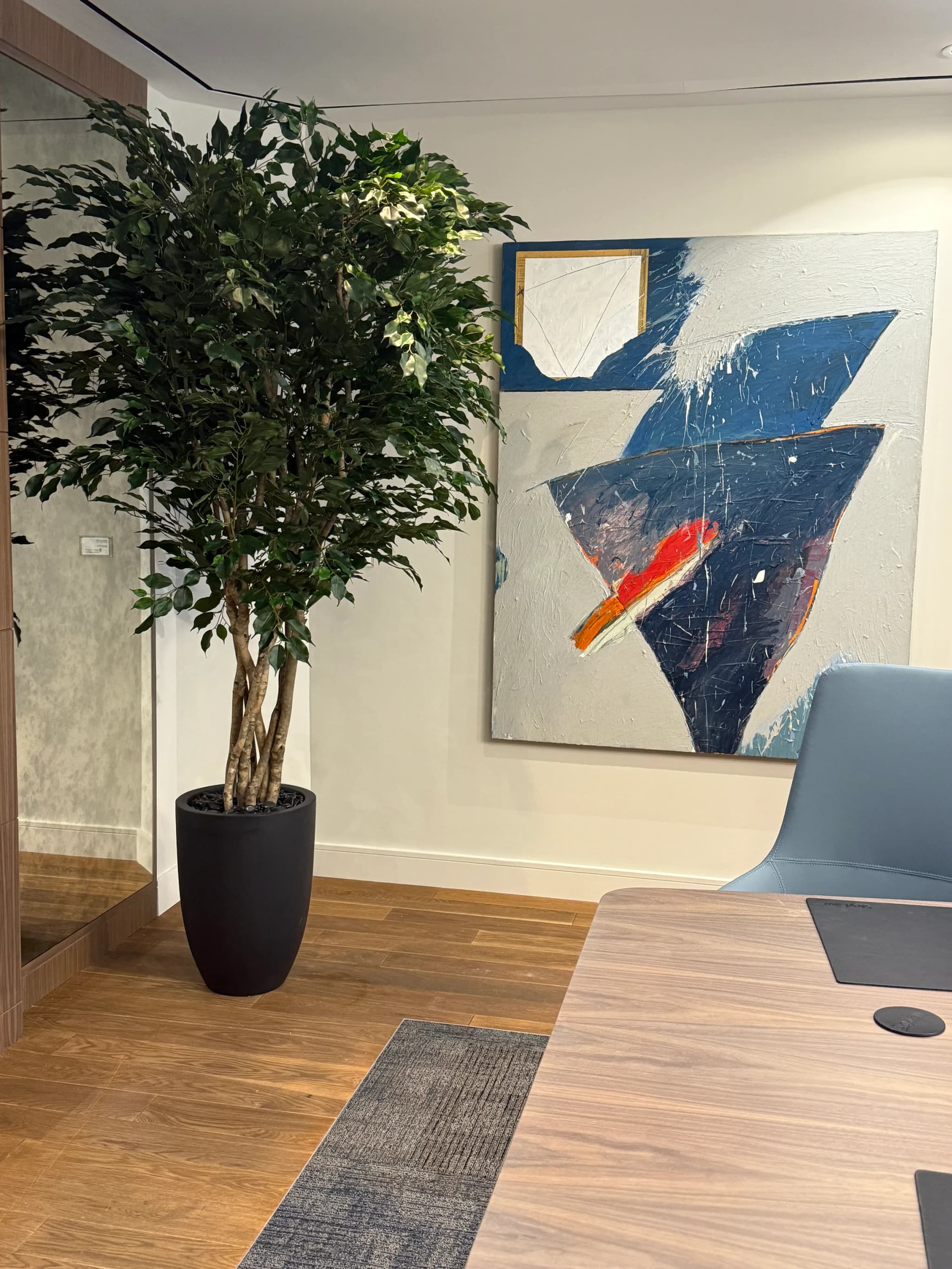 Artificial plant installation in Skylaw corporate office